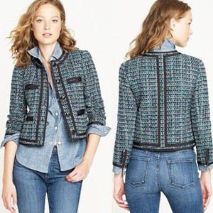 Tweed Fanfare peacock blazer